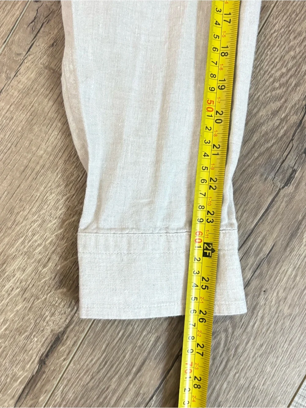 Banana Republic Men’s XL Linen Shirt Beige Long Sleeve Button Front Untucked Fit